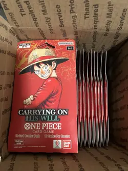 LOT OF 30 NEW One Piece OP-13 Carrying on His Will Sleeved Blister Booster Packs - Image 1