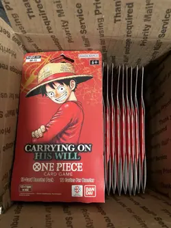 LOT OF 30 NEW One Piece OP-13 Carrying on His Will Sleeved Blister Booster Packs - Image 2