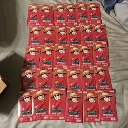 LOT OF 30 One Piece OP-13 Carrying on His Will Sleeved Blister Booster Packs - Image 1