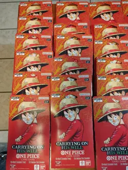 LOT OF 30 One Piece OP-13 Carrying on His Will Sleeved Blister Booster Packs - Image 2