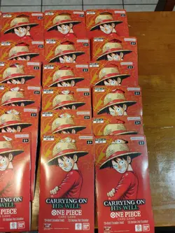 LOT OF 30 One Piece OP-13 Carrying on His Will Sleeved Blister Booster Packs - Image 4