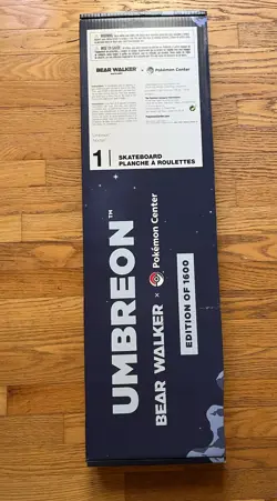 2025 Pokemon Center x Bear Walker Umbreon Skateboard Deck Limited #/1600 IN HAND - Image 2