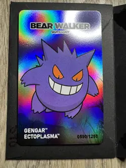 Pokemon Center x Bear Walker: Gengar Skateboard Promo Card Collectible 0590/1250 - Image 2