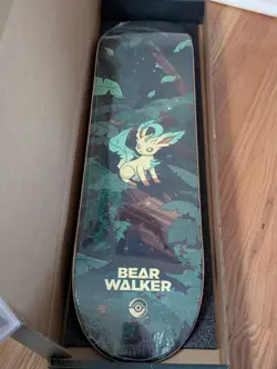 2025 Pokemon Center X Bear Walker Leafeon Skateboard Deck 581/720 W/ PSA 10 Card - Image 4