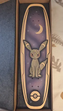 Exclusive Pokemon Center × Bear Walker: Umbreon Skateboard 1/1500 New Open Box - Image 2