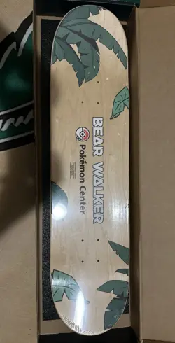 Leafeon Pokemon Center X Bear Walker 2025 Skateboard Deck Limited/720 UNOPENED - Image 3