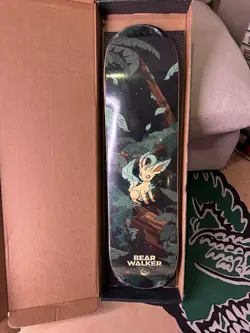 Leafeon Pokemon Center X Bear Walker 2025 Skateboard Deck Limited/720 UNOPENED - Image 4