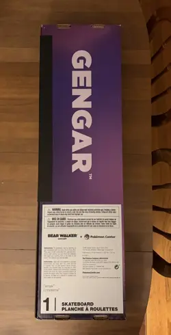Pokemon Center Bear Walker Gengar Skateboard COA 1250 IN HAND - Image 3