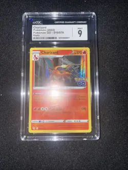 Pokemon TCG Charizard Holo Rare Card 2022 010/078 Pokemon Go - Image 1
