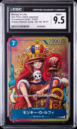 2023 ONE PIECE JPN PROMO CARDS #P-043 MONKEY D. LUFFY CGC 9.5 - Image 1