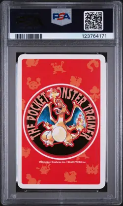 1996 POKEMON RED VERSION PLAYING CARDS 9 OF CLUBS #136 FLAREON PSA 10 - Image 2