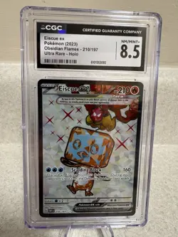 Eiscue ex 210/197 Ultra Rare Holo | Obsidian Flames | Pokemon Card | CGC 8.5 - Image 1