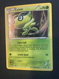 Pokemon TCG Celebi XY187 Promo Card Light Play LP Holo Vintage 2017 - Image 1