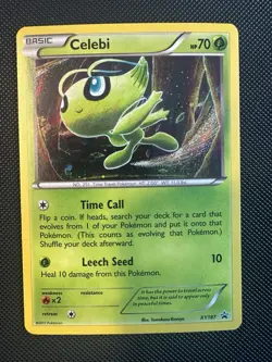 Pokemon TCG Celebi XY187 Promo Card Light Play LP Holo Vintage 2017 - Image 2