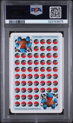 1998 POKEMON STADIUM BLUE VERSION PLAYING CARDS JOKER MEOWTH PSA 7 - Image 2