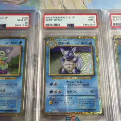 PSA 9 & 10 Blastoise Squirtle Wartortle Set 003/032 CLK Pokemon Card Classic JP - Image 3