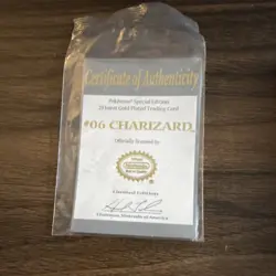 Pokemon Charizard 23 Karat Gold-Plated Special Edition Limited Trading Card - Image 3