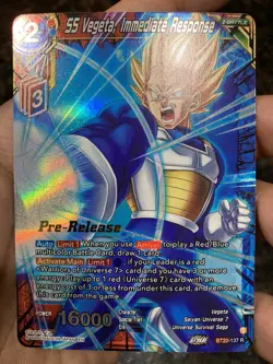 SS Vegeta Immediate Response PRERELEASE Foil Dragon Ball Super Card Game | NM - Image 1