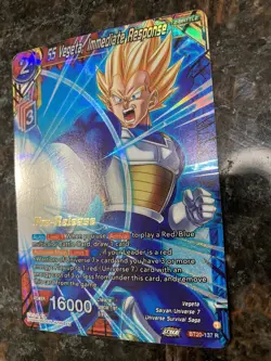 SS Vegeta Immediate Response PRERELEASE Foil Dragon Ball Super Card Game | NM - Image 2