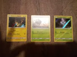 Lot of 3 Detective Pikachu cards Rare Detective Pikachu 10/18 included - Image 1