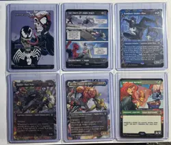 LOT OF 21 MAGIC THE GATHERING MTG SPIDER-MAN CARDS (MYTHIC, RARE AND UNC) - Image 1