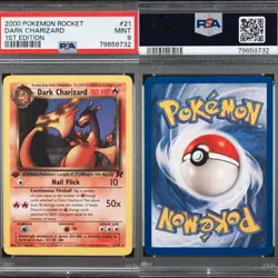 🔥 PSA 9 MINT 1ST EDITION DARK CHARIZARD NON HOLO RARE | TEAM ROCKET 21/82 🔥 - Image 1