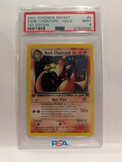 Pokemon TCG Dark Charizard 1st Edition Holo Rare Psa 9 - Image 1