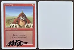 Signed MtG Magic Mark Poole Artist Proof _ Revised _ BURROWING _ VHTF 1/100! - Image 1