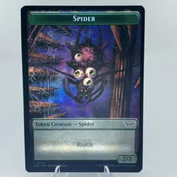 Spider Token Insect Token Double Sided - Duskmourn: House of Horror - Foil - Image 1
