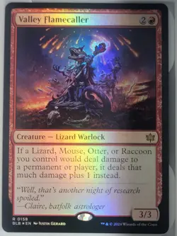 x1 Valley Flamecaller BLB Bloomburrow MTG 158 FOIL RARE M/NM 1x - Image 1