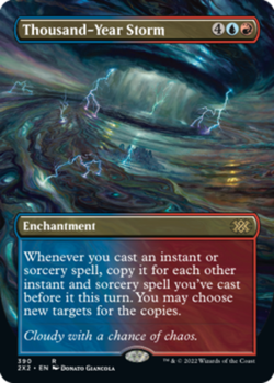 x1 Thousand-Year Storm - Foil - Borderless R MTG Double Masters 2022 M/NM, Engli - Image 1