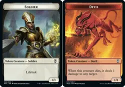 Soldier (033) // Devil Double-sided Token x1 - Commander: Streets of New Capenna - Image 1