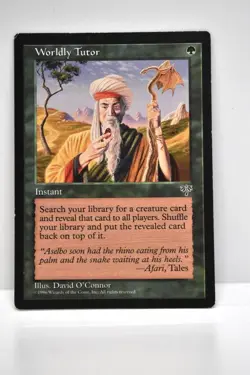 MTG, WORLDLY TUTOR, MIRAGE, NM, NEVER BEEN PLAYED - Image 1