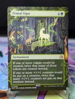 MTG Wilds of Eldraine: Enchanting Tales- Primal Vigor 059 Borderless Regular - Image 1