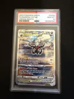 2023 Darkrai VSTAR GG50/GG70 Crown Zenith: Galarian Gallery Holo PSA10 - Image 1