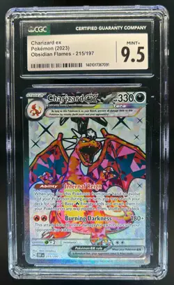 2023 Pokemon SV Obsidian Flames OBF EN Charizard ex #215/197 CGC 9.5 - Image 1