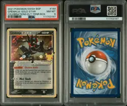 2021 POKEMON SWSHPROMO CELEBRATIONS ETB #144 GRENINJA-GOLD STAR PSA 8 - Image 1
