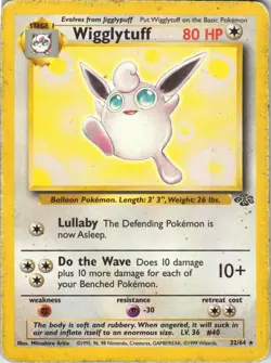 Wigglytuff - Pokemon TCG Jungle 32/64 Rare HP - Image 1