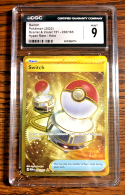 Switch Hyper Rare #206 - CGC MINT 9 - 2023 Scarlet & Violet 151 - Pokemon TCG - Image 1