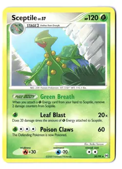 SCEPTILE 30/99 - NON-Holo Rare - Platinum Arceus - 2009 Vintage Pokemon TCG - Image 1