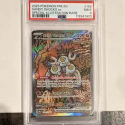 Pokemon Sandy Shocks ex 159/131 Sv: Prismatic Evolutions SIR Holo PSA 9 EX - Image 1
