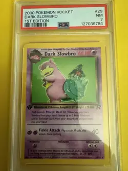 Pokemon Dark Slowbro 29/82 Team Rocket 1st Edition Rare Regular PSA 7 English - Image 1