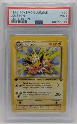1999 Pokemon Jungle 1st Edition Jolteon PSA 9 - Image 1