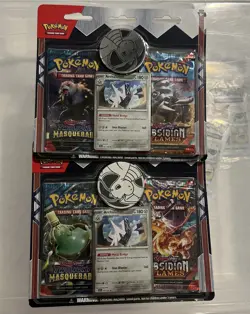 2 X Pokemon Twilight Masquerade and Obsidian Flames Blister Pack Sealed New - Image 1