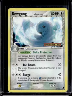 2006 Pokemon EX Dragon Frontiers Dewgong Delta Species Reverse Holo #15/101 - Image 1