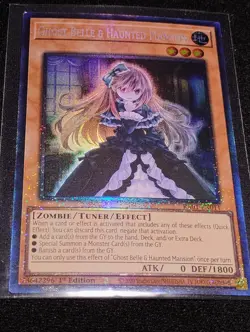 Yu-Gi-Oh Ghost Belle Haunted Mansion RA01-EN011 Prismatic Collectors Rare 1st Ed - Image 3