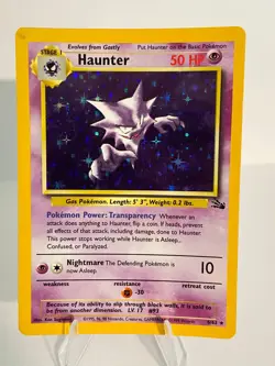 Haunter 6/62 Fossil Holo Rare Pokemon Card Vintage WOTC - HP/MP - Image 1