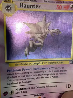 Haunter 6/62 Fossil Holo Rare Pokemon Card Vintage WOTC - HP/MP - Image 2