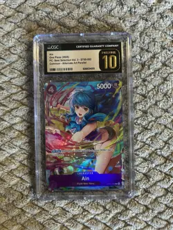 Bandai One Piece Card Game Ain ST05-002 Best Selection Alt Art Holo CGC 10 - Image 1