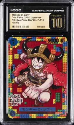 2025 ONE PIECE (2025) JPN ONE PIECE DAY '25 MONKEY D. LUFFY CGC 10 PRISTINE - Image 1